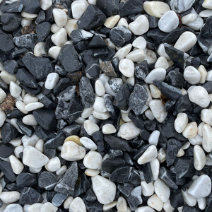 Мраморная крошка чёрно-белая